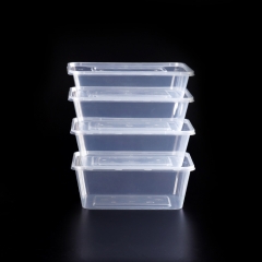 PP rectangle take away food container with lid