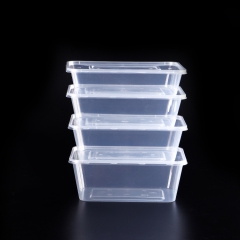 PP rectangle take away food container with lid