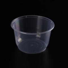 disposable round clear transparent plastic salad bowl