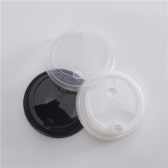 Custom logo Disposable Plastic Cup PS Milk Tea Juice Cups Food Grade 500ml 600ml 700ml White Lids High Transparent