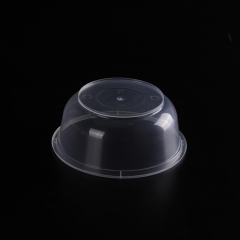 High quality Disposable PET plastic salad bowl with/without lid