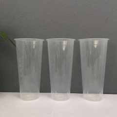 Transparent disposable plastic cup 700ml for juice