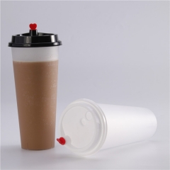 2019 hot sale PP Tea Juice Milk Cups with lids