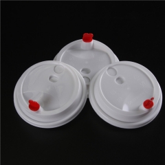 Custom Disposable Universal PP Plastic Coffee Cup Lid with Plug