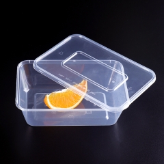 一次性矩形单隔间微波炉安全便当饭盒塑料食品容器