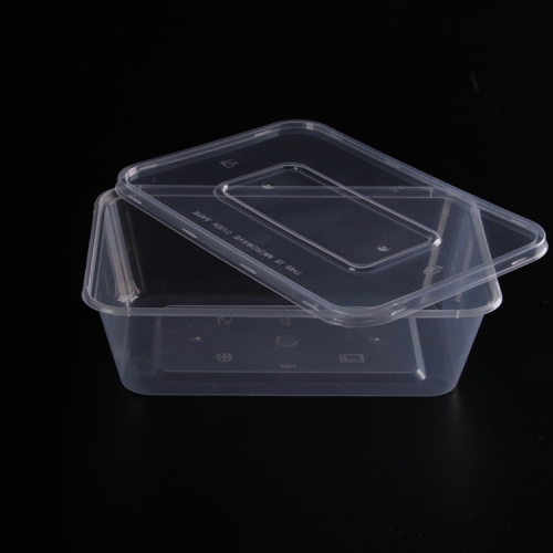 环保PP深矩形食品容器，微波塑料食品容器