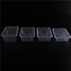 Compartments Rectangular Shape PP Plastic Food Container With Lock