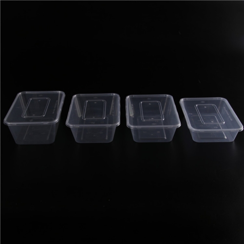 Compartments Rectangular Shape PP Plastic Food Container With Lock