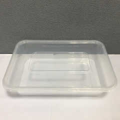 高硼硅矩形全隔室玻璃食品容器，带MS / TRITAN / PP盖