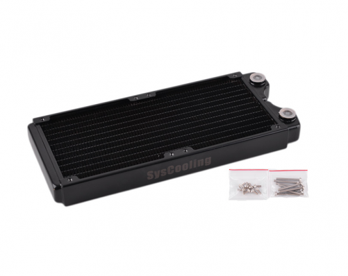 Syscooling PT240 copper heat radiator black color 240 mm water cooling radiator for CPU GPU water cooling system