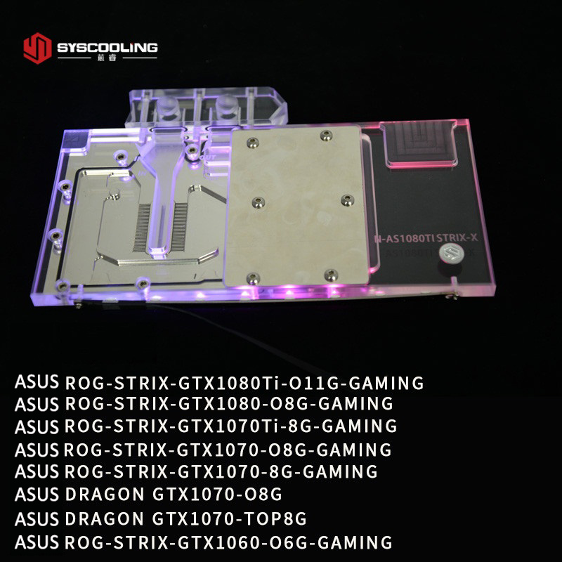 Syscooling Graphics card Water cooling block for ASUS ROG STRIX