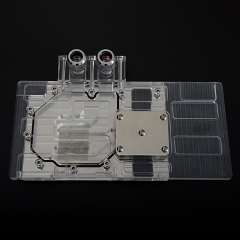 Syscooling transparent acrylic full coverage water block for clear GTX970 hall of fame graphic GPU water block