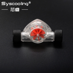 Syscooling liquid cooling water flow meter Indicator with RGB light