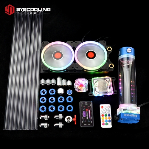 Syscooling PC water cooling kit for AMD AM4 ryzen CPU socket 240mm copper radiator RGB support