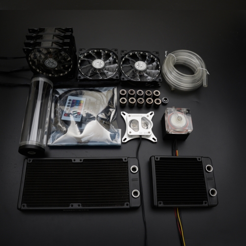 Syscooling water cooling kit for AMD AM4 socket CPU silver color whole  metal copper water block DIY PC water cooling kit