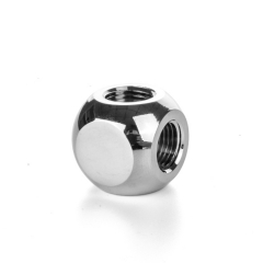 Syscooling water-cooled computer split hard pipe fitting set spherical tee joint g1/4 threaded black and silver