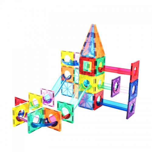 52 Pcs Educational Free Play Magnetic Marble Run for Kids
