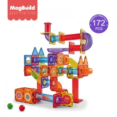 172PCS Magnetic marble run Educational Toys Ball run Race track blocks