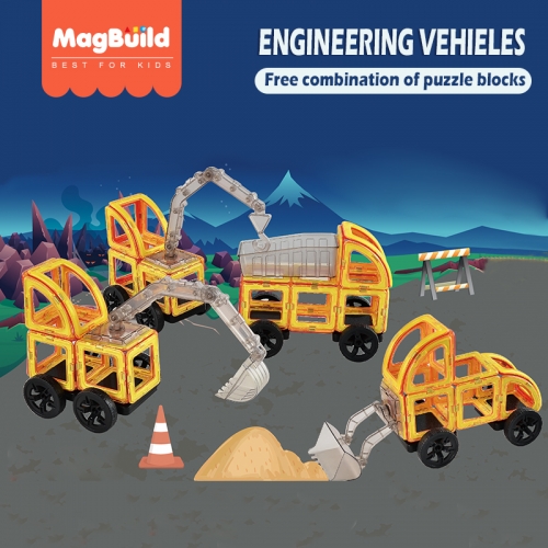 Magnetic sheet engineering vehicle