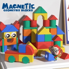 Geometric magnetic building blocks Plastic magnetic splicing toys