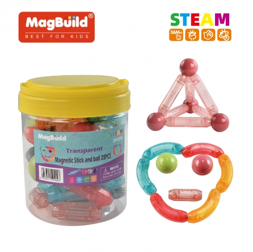 Transparent Magnetic Stick and ball 28PCS