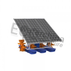 Solar paddle wheel aerator