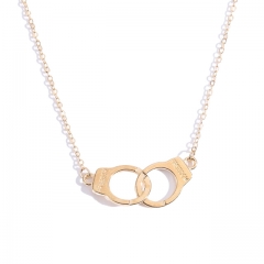 Jerany Handcuffs Pendant Necklace Infinity Short Necklace Chain Jewelry for Women and Girls