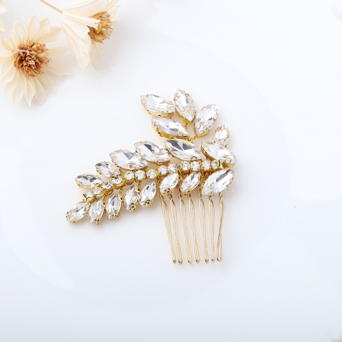 Beoner Wedding Hair Comb Crystal Bride Hairpieces Gold Fashion Bride Headpieces Festival Party Hair Jewelry for Women