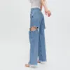 High Waist Split Straight Leg Jeans