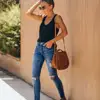 casual high waisted women jeans