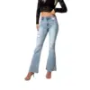 Women's casual ripped flared jeans