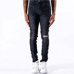 High-street Ripped Skinny Jeans for men