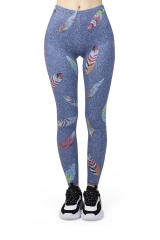 leggings feathers jeans