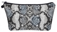 Makeup bag snake skin classic gray big