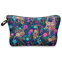 Cosmetic case sloths meadow