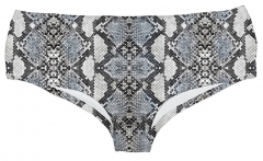 Women panties snake skin classic gray big