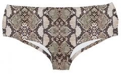 Women panties snake skin classic brown small