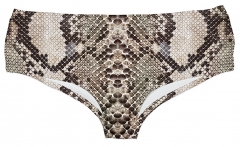 Women panties snake skin classic brown big