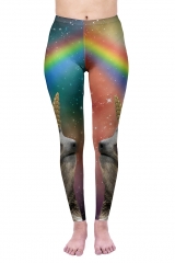 3D print leggings rainbow sloth