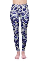 Leggings dog feet blue