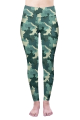 High waist leggings camo green