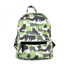 mini schoolbag cat camo green
