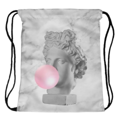 Drawstring bag statue