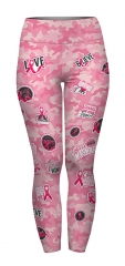 High waist leggings pink camo patches