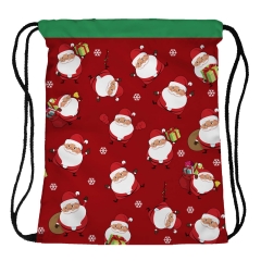 Drawstring bag santa snowflake