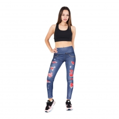 High waist leggings bandana red