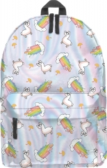 School backpack rainbow showers