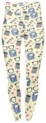 High waist leggings nerd glasses