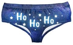 内裤蓝底月夜送礼物的圣诞车队字母Ho Ho Ho
