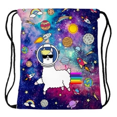 Drawstring bag llama